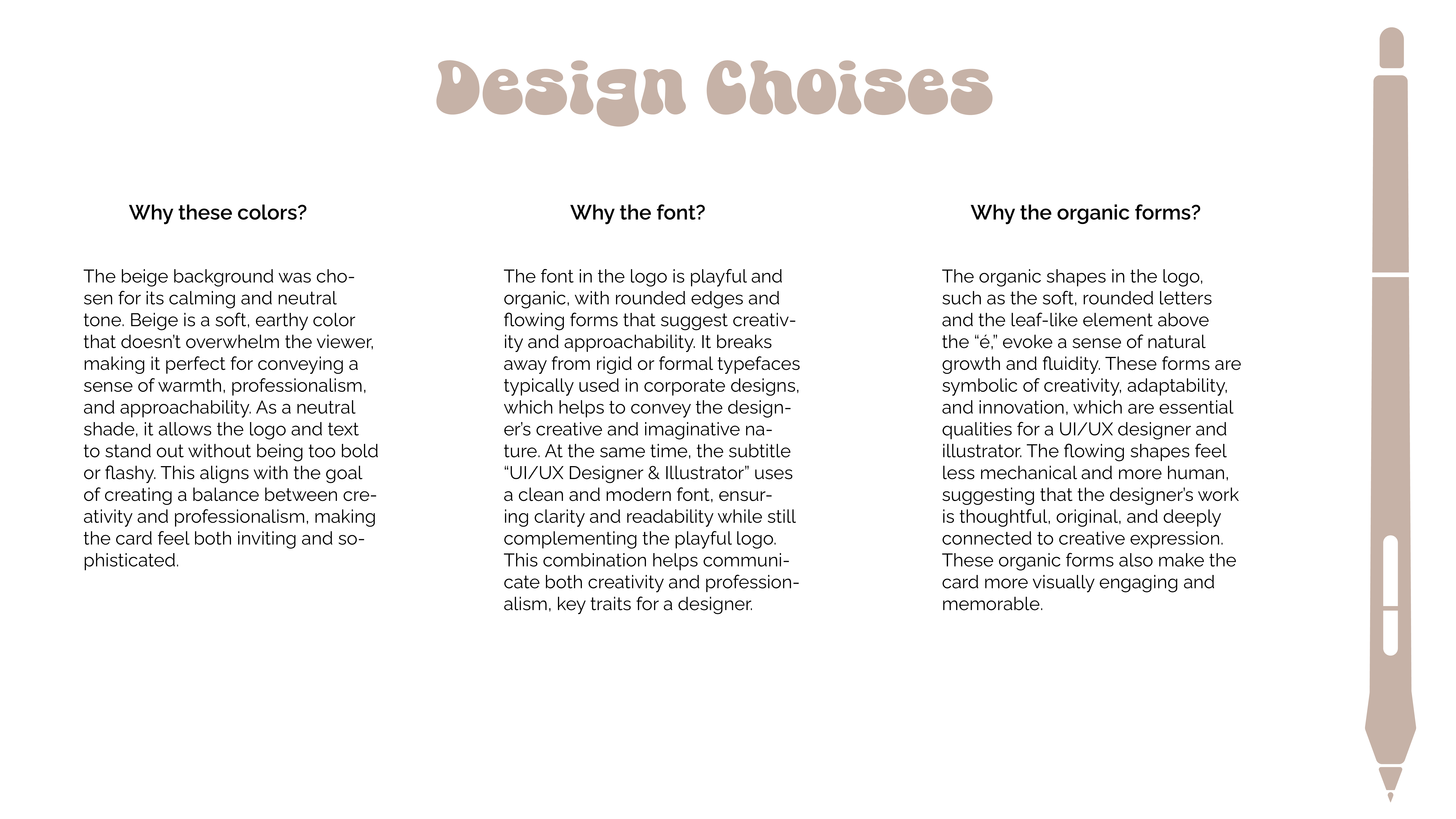 Image with information about the businesscard project