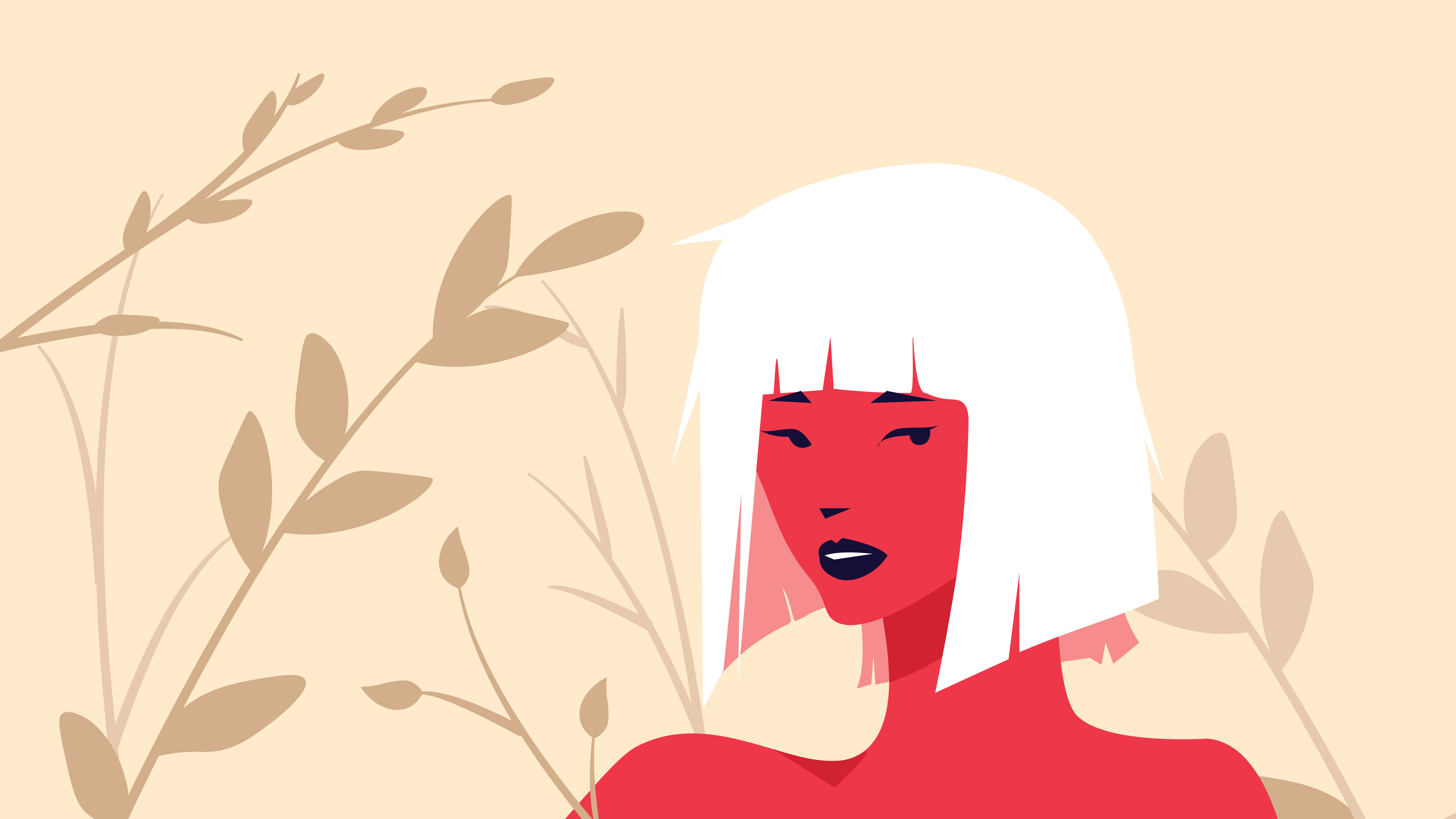 Thumbnail of my illustration of a red female